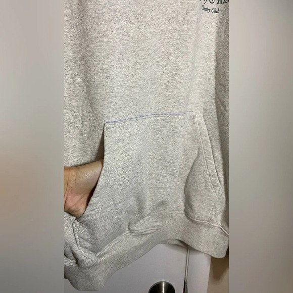 NWOT SPORTY & RICH Gray/Green Crown Cotton Blend Hoodie Large - Picture 8 of 16